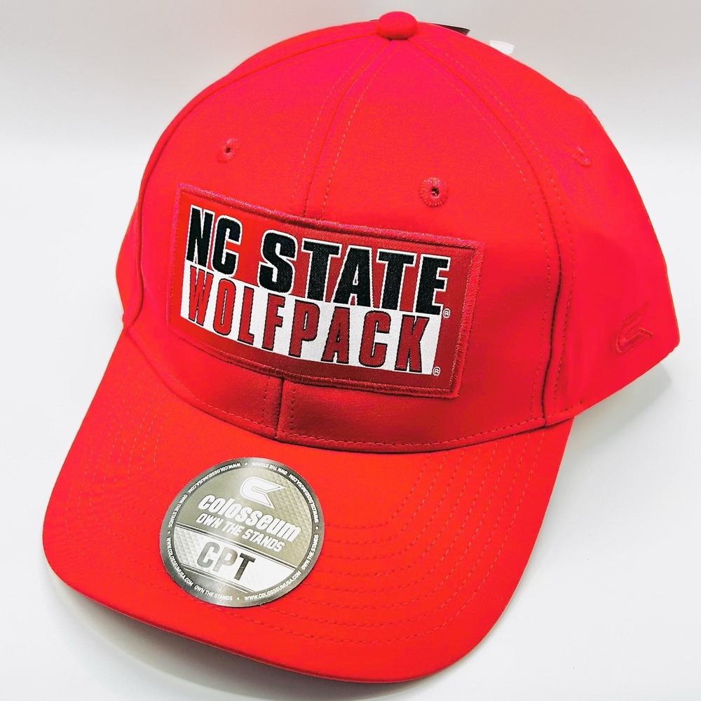 NC State Wolfpack Colosseum Patch CPT Hat Cap Snapback Adjustable NCAA Red